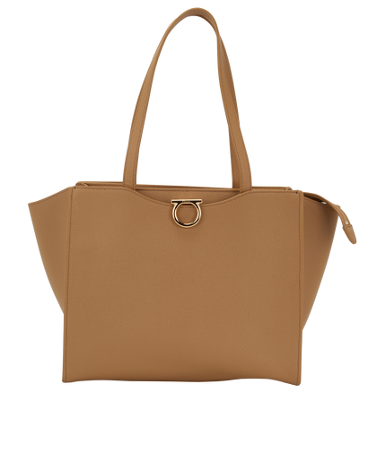 Gemini Tote, &pound;595, Handbags, Beige, Leather, Front view